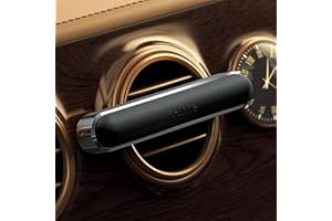 HINNE Car Air Fresheners 2024 New Model,Aluminum Alloy Leather,Fragrance DIY,3 Pcs French balm,Each balm lasts 6 months,Premium Car scent Car Accessory,Car fresheners,Refillable car air freshener (Black)