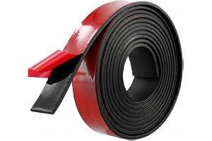 QWORK® 3 meter självhäftande gummiremsa 25 mm x 3 mm tillverkad av neopren, flexibel och hållbar gummiprofil för skydd, isolering och halkfri