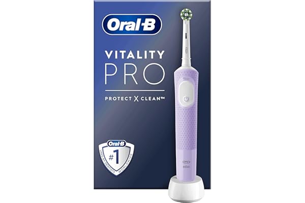 Oral-B Vitality PRO Cepillo de Dientes Eléctrico con Mango Recargable, 3 Modos de Limpieza, Temporizador y Batería de Larga Duración - Lila