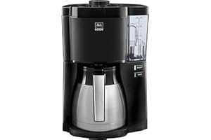 ‎MELITTA Melitta Look Therm – Filterkaffeemaschine mit Thermkanne und entnehmbarem Wassertank, für bis zu 10 Tassen Kaffee, in Schwarz
