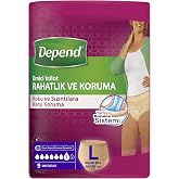 Depend Emici K&uuml;lot B&uuml;y&uuml;k Boy Kadin (9 x 1 Adet)
