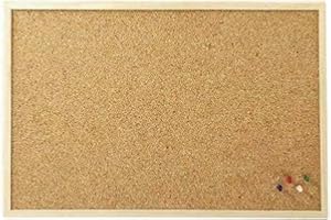Cork Board 40CM x 60CM Pin Notice Office Memo School with Push Pins Board Requisite Needs Wooden Natural Frame Board