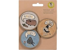 LÄSSIG Juego de Colgantes y Parches (3 Piezas) con Cierre a presión/School Patches Set Happy Prints