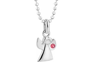 butterfly Enfant Fille argent Chaîne vrai Argent Swarovski Elements originaux Ange gardien rose longueur réglable Emballage écologique enfant fille cadeaux