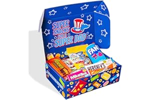 American Uncle Snack box- Idee regalo papà Natale, compleanno, Festa del Papà – box snack americani e internazionali da 20 prodotti