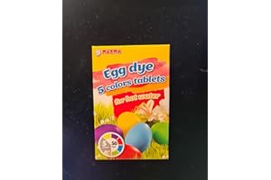 METMA 5 Pieces, Red, Purple, Yellow, Green, Blue, Warm Colours, Dye Tablets, Eggs, Easter, Multicoloured