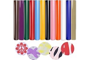 WOOLUCK® 12 sztuk Vinyl Tekstylia Termoklej 30,5x25cm, 3D Puff HTV Vinyl Textile Vinyl Termoklej Tekstylia do odzieży DIY, kapelusz, tkaniny