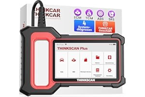 ‎THINKCAR OBD2 Diagnosegerät, ThinkScan Plus S5 Diagnosegerät Auto Mit AutoVIN, Auto Auslesegerät Mit 4 Systemdiagnosen (Motor/SRS/ABS/TCM), KFZ Auslesegerät Für Android 7.0