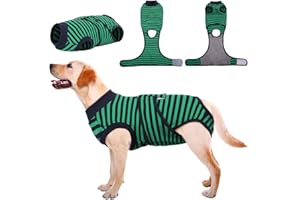 Kuoser Hundebody Nach Op, Hundebody Nach Kastration Rüde Hündin,Hundebody Nach Op Hündin, Atmungsaktiv Body Für Hunde Nach Op,Leckschutz Hund, Anti-Wundlecken Op Body Hund,Grün L