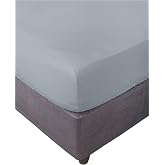 Miracle Home. Fitted Sheet 100% Brushed Microfibre, Adjustable, Elastic and Anti-Peeling, 135 x 200, 135 Bed, Grey