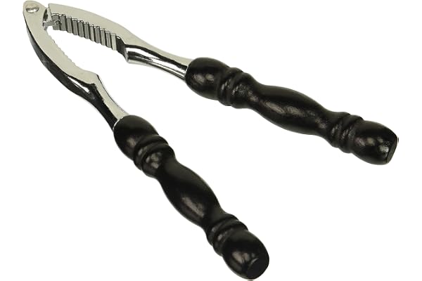Fackelmann 48254 Casse-Noix Bois/Zinc Noir/Argent 17 cm