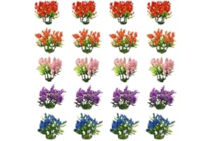 QEDBOJE 20PCS Static Grass Tufts Modellbau Rasen Selbstklebend Statische Grasbüschel Grass Blume für Modellbasen Terrainszenen Miniatur Wargame