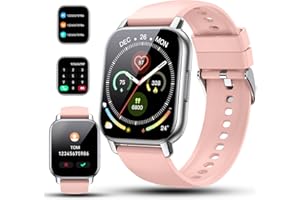 POOUNUR Smart Watch for Men Women Answer/Make Calls, 1.85" Touch Screen Fitness Watch with Heart Rate Sleep Monitor Step Counter, 110+ Sports Modes Smartwatch, IP68 Waterproof Fitness Tracker for Android iOS