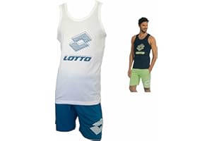 Lotto Completo Uomo Sportivo - T-Shirt + Pantaloncino - Completo uomo Casa - Completo Uomo Estivo Cotone - Pigiama Uomo Corto Estivo - Homewear -