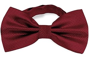 OcioDual Pajarita Rojo Vino, Pajaritas Hombre, Pajarita Hombre a Cuadros con Cierre de Gancho Clip Ajustable, 12cm x 6cm, Accesorios Ropa para Celebraciones, Fiestas, Trabajo, Bodas y Eventos