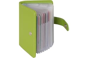 AIRCBC Porte Cartes de Crédit Femme Homme en Cuir avec Bouton 40 Fentes