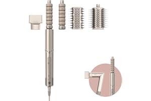 Shark FlexStyle 4-in-1 Air Styler & Hair Dryer with Auto-Wrap Curlers, Paddle Brush, Oval Brush and Concentrator, No Heat Damage, Stone HD436SLUK