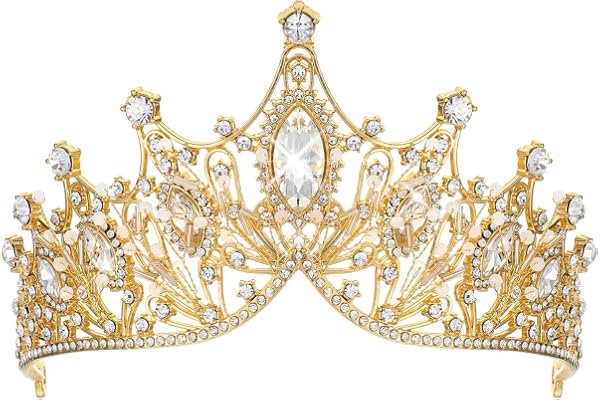 Zooma Couronne de Mariage pour Mariée, Diadème de Princesse en Strass pour Femme pour Bal de Fin D'année, Concours de Beauté, Mariage - Accessoire de Cheveux Fait à La Main