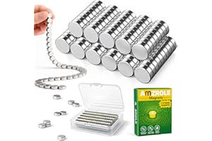 AMZROLE 100 Stück Magnete Stark, Mini Neodym Magnete für Magnettafel, Kleine Kühlschrank Magneten Starker Halt，Mini Rund Magneten 8x3mm für Whiteboard, Handwerk