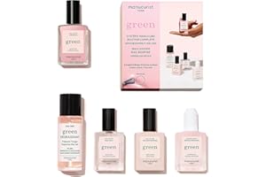 Manucurist Green™ Rose System (Hortencia) - Organiczny Profesjonalny zestaw do manicure'u wegańskiego: 1 odtłuszczacz, 1 lakier do paznokci Hortencia, 1 lakier do paznokci, 1 lakier do paznokci, suche