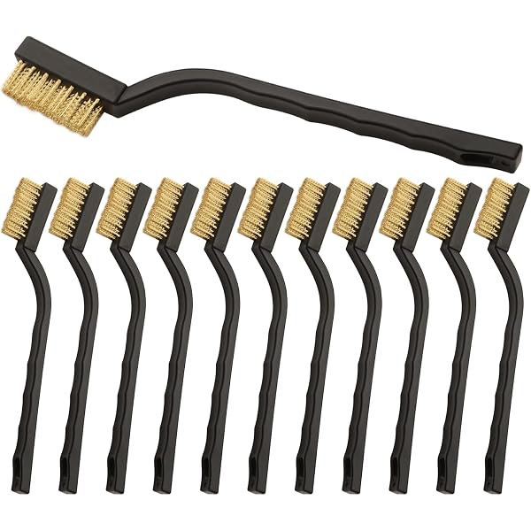 Brosse à Chaussures Kaps En Laiton Avec Poignée Bois - Pour Cuir, Daim, Nubuck, Taille Compacte 7,5 Cm