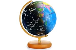 TTKTK LED Constellation Globe Rewritable Educational 3in1 Toys, Light Up World Globe Lamp for Kids & Home Décor & Office Desktop (Includes Pen & Cleaning Cloths)