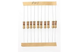 HUABAN 100 Pezzi 1 Watts 1W 820R 820 Ohm 5% Resistore a film di carbonio