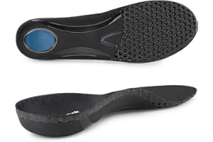 riemot Semelle Orthopédique pour Femme et Homme – Semelles Plantaires avec Soutien de Voûte et Confort pour Pieds, Soulagement de la Douleur, Épine Calcanéenne, Fasciite et Pied Plat,Noir,38 EU