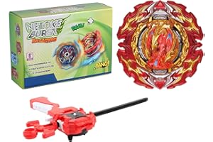 Netoke Toupie Bey Burst Turbo 4D Combinaison, Set avec Lanceur De Jeu Metal Fusion, Jouets Classiques Enfants Cadeau, Modèle: B-191-02