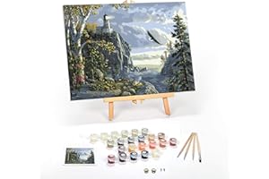 Ledgebay Paint by Number for Adults - Licensed Artwork Paint by Number Kits, Wrinkle-Free Paint by Numbers for Adults Beginner, 40x50 cm Framed, with Brushes, Acrylic Paints and Reference Photo