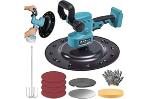 VEXNOOK Electric Wall Smoothing Machine - Cordless Wall Mortar Finishing Machine with 6 Speed Setting with Switch, Electric Finishing Trowel for Smoothing, Polishing & Renovation