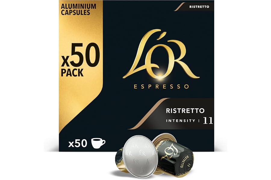 L'OR Cápsulas de Café Ristretto | Intensidad 11 | 50 Cápsulas Compatibles Nespresso