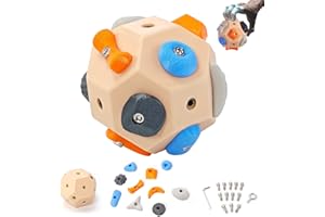 AUOQZ Handcrafted Boulder Blocks for Climbers 3D Rock Climbing Ball Build Strength and Precision Finger Training Tool Climbing Gifts for Rock Climbers