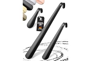 JK Trade® Set di 3 calzascarpe in acciaio inox, misura 15, 29 e 42 cm, calzascarpe in acciaio inox, corto, medio e lungo, veloce e delicato sulla schiena, lunghezza e larghezza ottimizzate, business