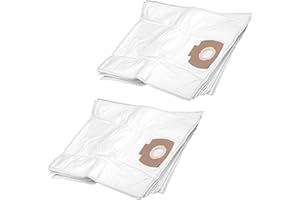 vhbw 10x bolsa compatible con Makita 446L, VC2010L, VC2021L, VC2511, VC2512L, VC3011L aspiradora - vellón micro, blanco