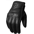 Jackets 4 Bikes Premium Men's Motorcycle Leather Perforated Cruiser Protective Gel Gloves