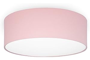 youngDECO® Plafonnier 3xE27, grand abat-jour Ø45cm en tissu (coton), plafonnier pour chambre d'enfant, salon, chambre à coucher et bureau, 100% fabriqué dans l'Union européenne