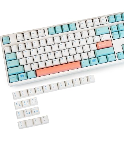 YMDK Set Tasti ABS 1.5mm Profilo OEM – 108 ANSI + 4 ISO – Traslucidi Per Retroilluminazione RGB – Compatibili MX (Solo Keycap)