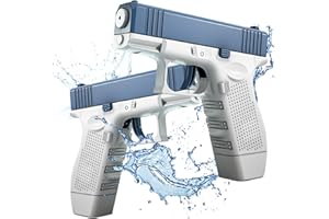 SPINNE LUCAS Pistola Agua Electrica, Pistola de Agua Electronica, Pistola de Agua Potente, 434 CC + ​​58 CC de gran Capacidad, Alcance 32 pies, Adecuada para Piscina de Verano y Playa (2 pistolas de agua manuales)