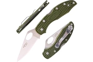 GANZO Firebird F759M-GR kieszonkowy nóż składany, ostrze ze stali 440C, 75 mm, antypoślizgowy uchwyt z klipsem, na kemping, polowanie, wędkowanie, outdoor, nóż EDC 175 mm, 67 g (zielony)