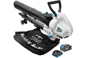 swift 40V 3-in-1 Cordless Leaf Blower/Vacuum/Mulcher，30:1 Mulching Ratio（1 x 2Ah Battery and 1 Charger Included）