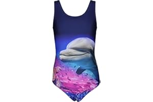 Aquarti Costume Piscina Bambina Intero con Stampa – Resistente, Confortevole e alla Moda