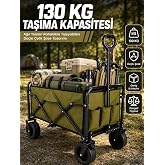Kamp, Piknik, Plaj ve Alışveriş İ&ccedil;in &Ccedil;ok Ama&ccedil;lı Katlanabilir Wagon
