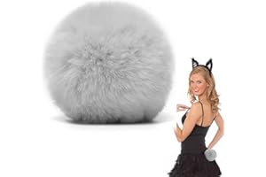 WEITAPYT Hasenschwanz Kostüm, Bunny Tail Cosplay, Hasenschwänze, Hasenkostüm Zubehör, Verkleidung Hasenschwanzs, Hasenkostüm-Zubehör, Passend Für Halloween, Ostern, Cosplay - Weiß