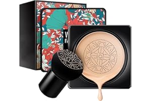 VISVIC Mushroom Head Air Cushion BB Cream, Waterproof Concealer Foundation Cover, CC Cream, Liquid Foundation, Moisturising Makeup Base, Pigment Liquid Foundation, for Tone Make-up (Natural)