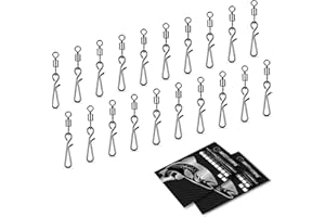 ‎AMZFISHING AMZfishing NEU 20x Powerwirbel mit Schnellwechsel-Clip | Quick Change Snap | Angelwirbel | Angeln Zubehör | Wirbelsortiment (20 Stück, i: #12+00 (4kg))