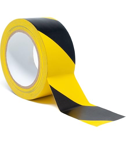 Ruban De Signalisation FIXMAN TS477 – Jaune/noir 50 Mm X 33 M, Sécurité Et Bâtiment
