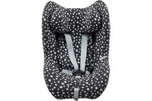 JYOKO KIDS Funda de Algodón para silla de coche Compatible con Cybex Sirona (G I-Size, M2 I-Size, GB Vaya I-Size, WINTER SKY)