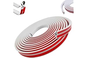 FEADBYT Flexible Cable Duct Base, 30mm (B) x 10mm (H) x 3m Mini Cable Duct, Cable Duct, Semicircular Cable Duct, Self Adhesive, Transition Strip, Suitable for Hiding Electrical Wires, Floors, White