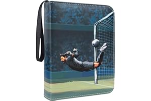 NICEKOOL Trading Card Album for Football, Binder Card Holder, Binder with Sleeves, Football Card Holder Album, Trading Card Game Collection, Carrying Card Folder, 50 Page 400 Card Capacity, Green